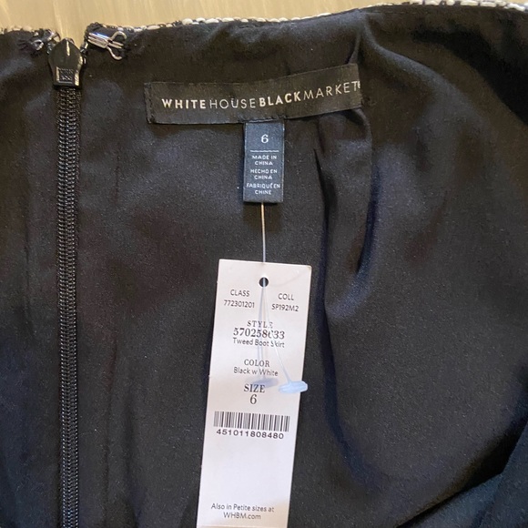 🆕TWEED-WHITE HOUSE BLACK MARKET SKIRT YOU ARE GOING TO LOVE. SIZE 6 BRAND NEW. - Picture 4 of 12
